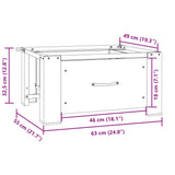 NNEVL Washing Machine Pedestal with Drawer White