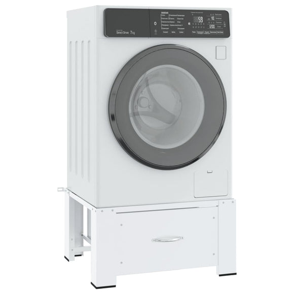 NNEVL Washing Machine Pedestal with Drawer White