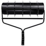 NNEVL Garden Lawn Roller with Aerator Clamps Black 63 L Iron
