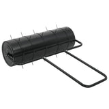 NNEVL Garden Lawn Roller with Aerator Clamps Black 63 L Iron and Steel