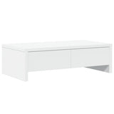 NNEVL Monitor Stand with Drawers White 50x27x15 cm Engineered Wood