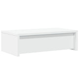 NNEVL Monitor Stand with Drawers White 50x27x15 cm Engineered Wood