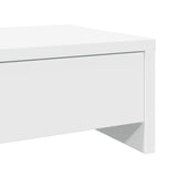 NNEVL Monitor Stand with Drawers White 50x27x15 cm Engineered Wood