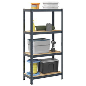 NNEVL 4-Layer Storage Shelf Anthracite Steel&Engineered Wood