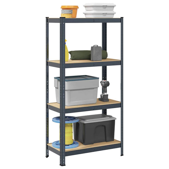 NNEVL 4-Layer Storage Shelf Anthracite Steel&Engineered Wood