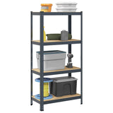 NNEVL 4-Layer Storage Shelf Anthracite Steel&Engineered Wood