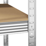 NNEVL 5-Layer Corner Shelf Silver Steel&Engineered Wood