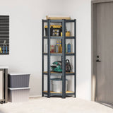 NNEVL 5-Layer Corner Shelf Anthracite Steel&Engineered Wood