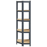 NNEVL 5-Layer Corner Shelf Anthracite Steel&Engineered Wood