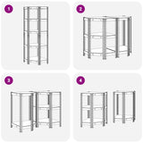 NNEVL 5-Layer Corner Shelf Anthracite Steel&Engineered Wood