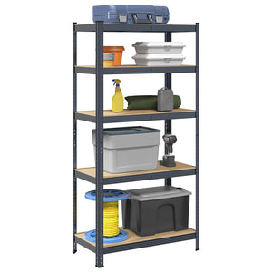 NNEVL 5-Layer Heavy-duty Shelf Anthracite Steel&Engineered Wood