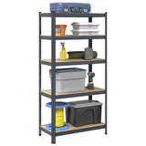 NNEVL 5-Layer Heavy-duty Shelf Anthracite Steel&Engineered Wood