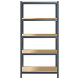 NNEVL 5-Layer Storage Shelf Anthracite Steel&Engineered Wood