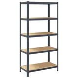 NNEVL 5-Layer Storage Shelf Anthracite Steel&Engineered Wood
