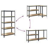 NNEVL 5-Layer Storage Shelf Anthracite Steel&Engineered Wood