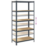 NNEVL 5-Layer Storage Shelf Anthracite Steel&Engineered Wood