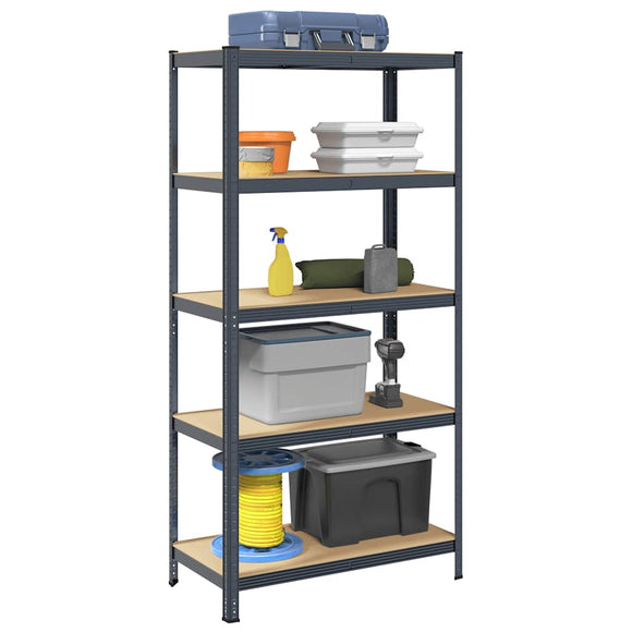 NNEVL 5-Layer Storage Shelf Anthracite Steel&Engineered Wood