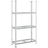 NNEVL 3-Layer Tyre Shelf Silver 110x40x200 cm Steel