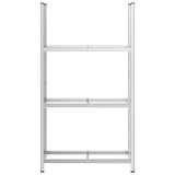 NNEVL 3-Layer Tyre Shelf Silver 110x40x200 cm Steel