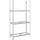 NNEVL 3-Layer Tyre Shelf Silver 110x40x200 cm Steel