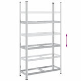 NNEVL 3-Layer Tyre Shelf Silver 110x40x200 cm Steel