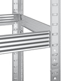 NNEVL 3-Layer Tyre Shelf Silver 110x40x200 cm Steel