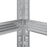 NNEVL 3-Layer Tyre Shelf Silver 110x40x200 cm Steel