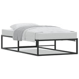 NNEVL Bed Frame without Mattress Black 92x187 cm Single Metal