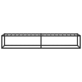 NNEVL Bed Frame without Mattress Black 92x187 cm Single Metal