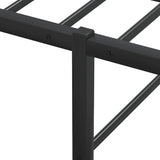 NNEVL Bed Frame without Mattress Black 92x187 cm Single Metal