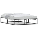 NNEVL Bed Frame without Mattress Black 137x187 cm Double Metal