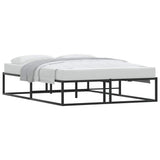 NNEVL Bed Frame without Mattress Black 137x187 cm Double Metal