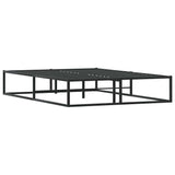 NNEVL Bed Frame without Mattress Black 137x187 cm Double Metal