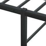 NNEVL Bed Frame without Mattress Black 137x187 cm Double Metal