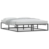 NNEVL Bed Frame without Mattress Black 153x203 cm Queen Metal