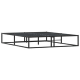 NNEVL Bed Frame without Mattress Black 153x203 cm Queen Metal