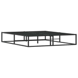 NNEVL Bed Frame without Mattress Black 153x203 cm Queen Metal