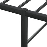NNEVL Bed Frame without Mattress Black 153x203 cm Queen Metal