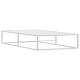 NNEVL Bed Frame without Mattress White 92x187 cm Single Metal