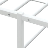 NNEVL Bed Frame without Mattress White 92x187 cm Single Metal
