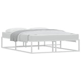 NNEVL Bed Frame without Mattress White 137x187 cm Double Metal