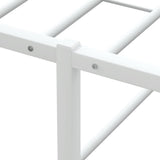 NNEVL Bed Frame without Mattress White 137x187 cm Double Metal