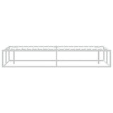NNEVL Bed Frame without Mattress White 153x203 cm Queen Metal