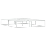 NNEVL Bed Frame without Mattress White 153x203 cm Queen Metal