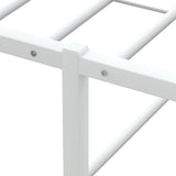 NNEVL Bed Frame without Mattress White 153x203 cm Queen Metal