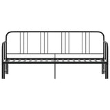 NNEVL Daybed with Trundle without Mattress Black 92x187 cm Single Metal