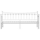 NNEVL Daybed with Trundle without Mattress White 92x187 cm Single Metal