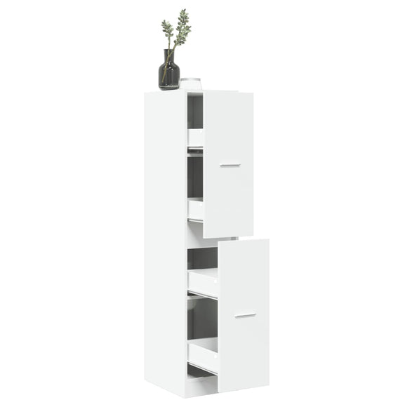 NNEVL Apothecary Cabinet White 30x41x144.5 cm Engineered Wood