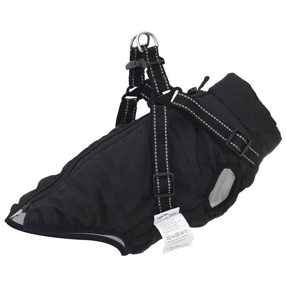 NNEVL Dog Coat with Harness Waterproof Reflective Black XL