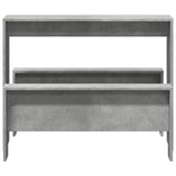 NNEVL 3 Piece Dining Table and Bench Set Concrete Grey Engineered Wood